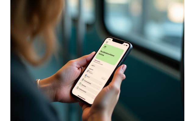 Smartphone affichant une application de méditation dans un métro parisien